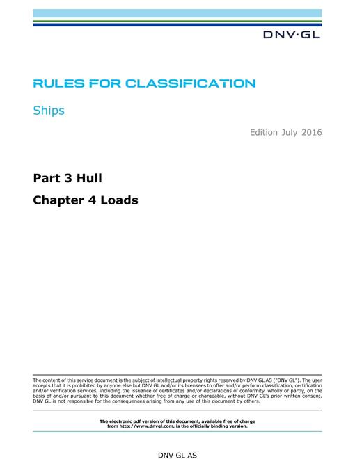DNV DNVGL-RU-SHIPS PART 3 CHAPTER 4