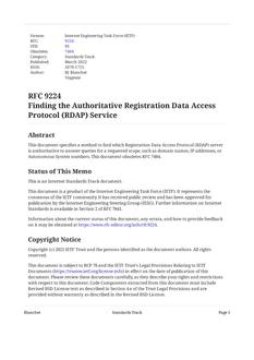 IETF RFC 9224