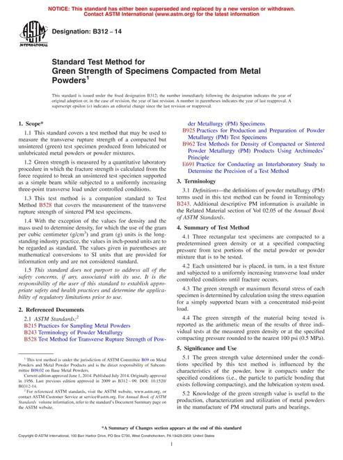ASTM B312-14