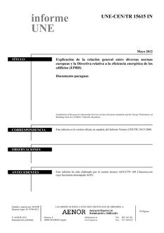 AENOR UNE-CEN/TR 15615 IN