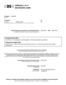 DANSK DSF/ISO/DIS 13284
