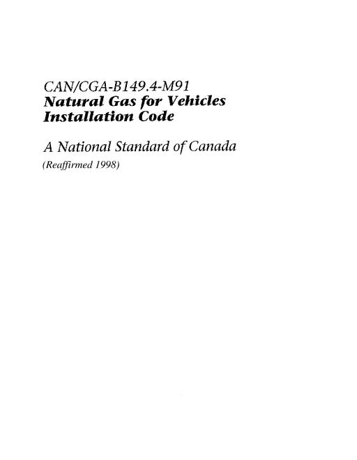 CSA B149.4-M91 (R1998)
