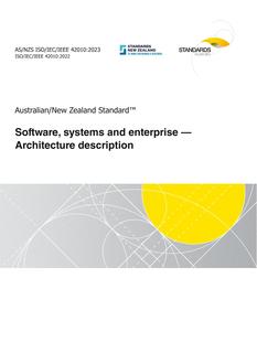 AS/NZS ISO/IEC/IEEE 42010:2023