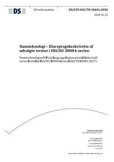 DANSK DS/CEN ISO/TR 18401