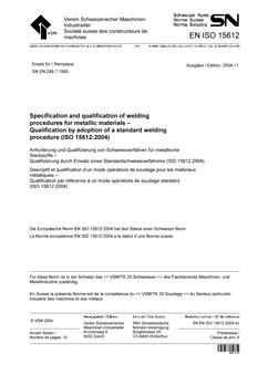 SNV SN EN ISO 15612