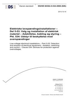 DANSK DS/HD 60364-5-534 (SIK)