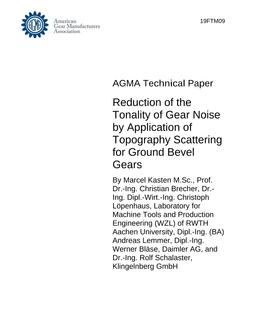 AGMA 19FTM09