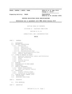 ARMY UFGS-02 41 00
