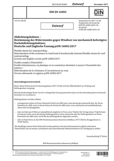 DIN EN 16002 - DRAFT