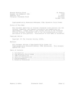 IETF RFC 4581