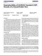 SF-98-17-3 -- Reproducibility of ASHRAE Standard 152P: Results of a Round-Robin Test
