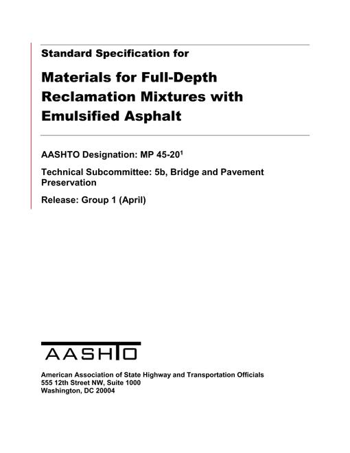 AASHTO MP 45-20