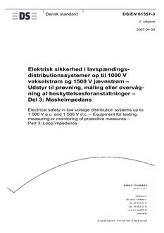 DANSK DS/EN 61557-3