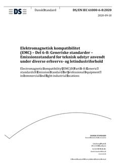 DANSK DS/EN IEC 61000-6-8