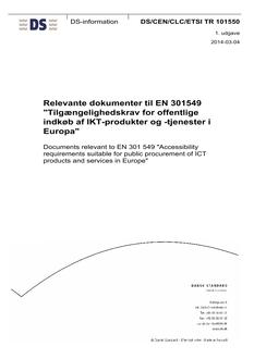 DANSK DS/CEN/CLC/ETSI TR 101550