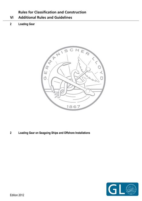 DNV GL ADDITIONAL RULES AND GUIDELINES VI-2-2