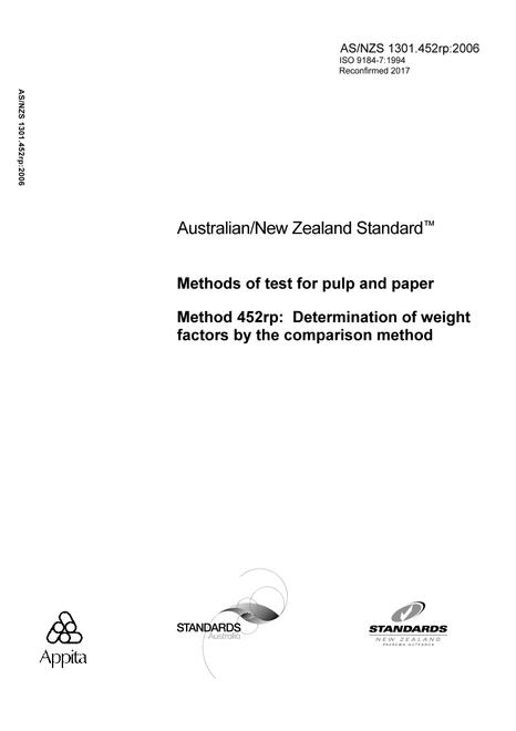 AS/NZS 1301.452RP:2006