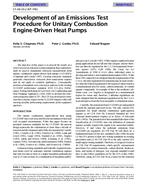 SF-98-19-2 (RP-790) -- Development of an Emissions Test Procedure for Unitary Combustion Engine-Driven Heat Pumps