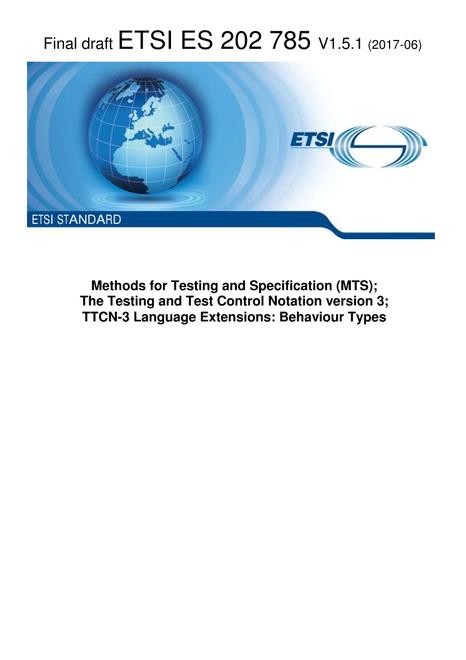 ETSI ES 202 785