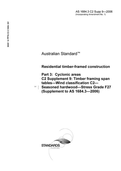 AS 1684.3 C2 SUPP 9-2006