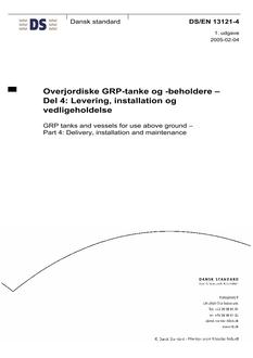 DANSK DS/EN 13121-4