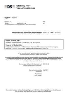 DANSK DSF/ISO/DIS 21219-18