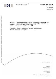 DANSK DS/EN ISO 527-1