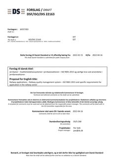 DANSK DSF/ISO/DIS 22163
