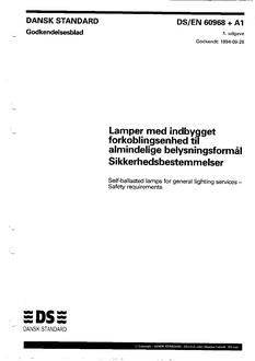 DANSK DS/EN 60968+A1
