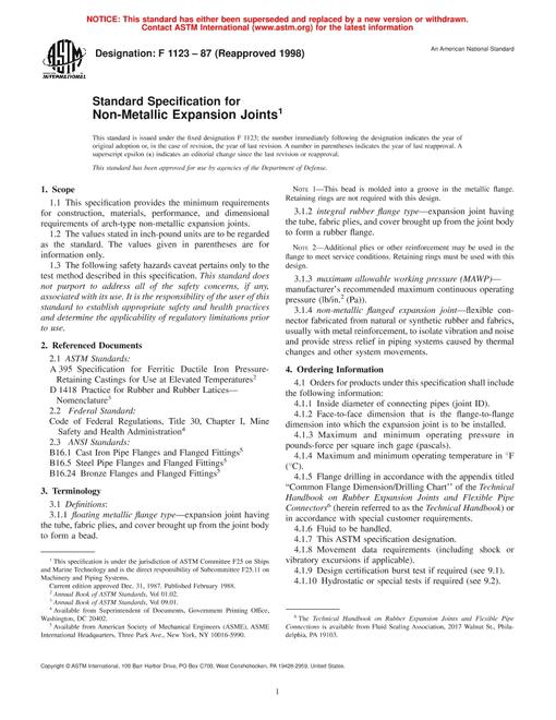 ASTM F1123-87(1998)