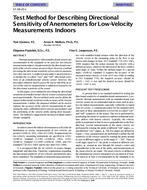 SF-98-20-1 -- Test Method for Describing Directional Sensitivity of Anemometers for Low-Velocity Measurements Indoors