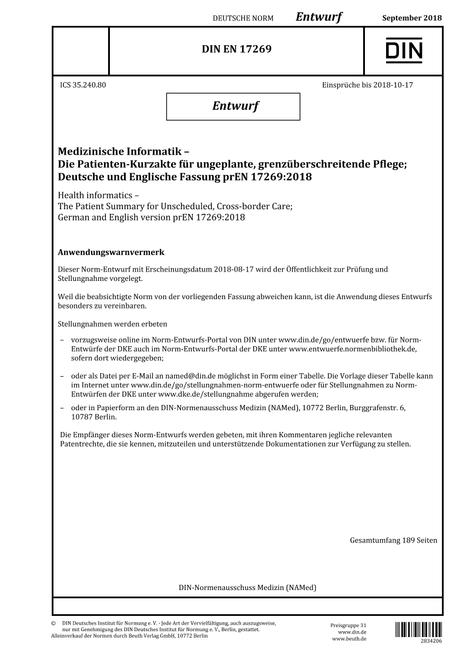DIN EN 17269 - DRAFT