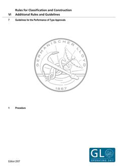 DNV GL ADDITIONAL RULES AND GUIDELINES VI-7-1