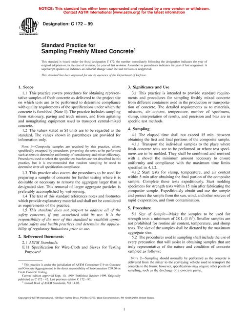 ASTM C172-99