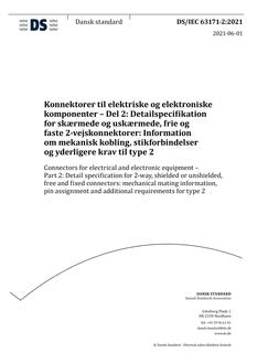 DANSK DS/IEC 63171-2