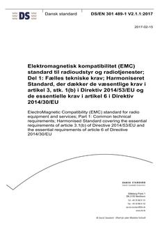 DANSK DS/EN 301 489-1 V2.1.1