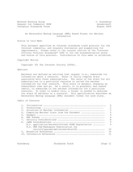 IETF RFC 3858