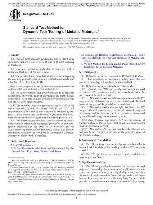 ASTM E604-18