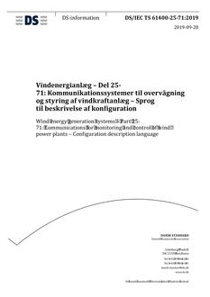 DANSK DS/IEC TS 61400-25-71