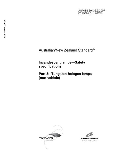 AS/NZS 60432.3:2007