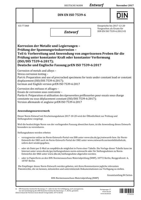 DIN EN ISO 7539-6 - DRAFT