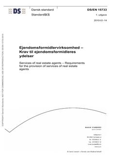 DANSK DS/EN 15733