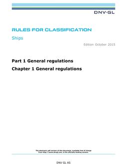 DNV DNVGL-RU-SHIPS PART 1 CHAPTER 1
