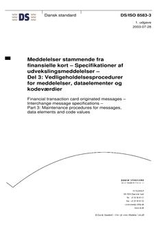 DANSK DS/ISO 8583-3