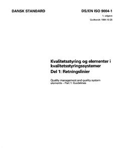 DANSK DS/EN ISO 9004-1