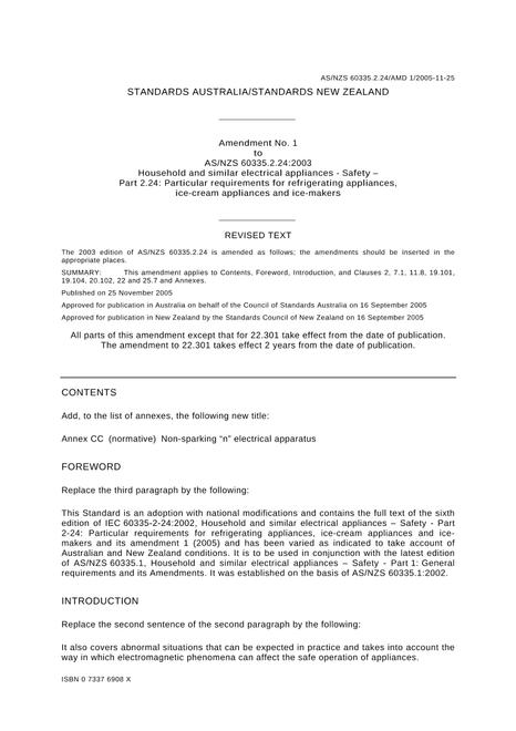 AS/NZS 60335.2.24:2003 AMDT 1