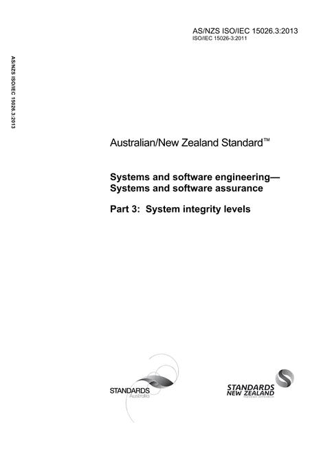 AS/NZS ISO/IEC 15026.3:2013