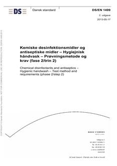 DANSK DS/EN 1499