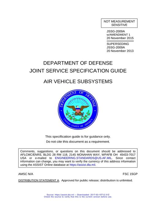 JSSG JSSG-2009A Amendment 1 (amendment incorporated)