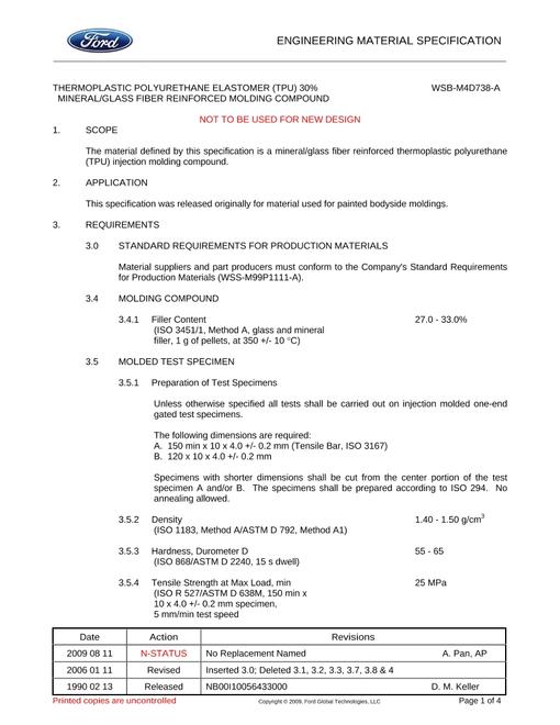 FORD WSB-M4D738-A